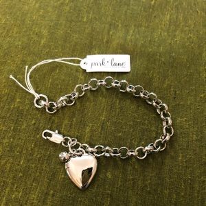 Park lane heart charm bracelet